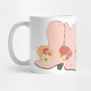 Pink Boots and Flowers Mug